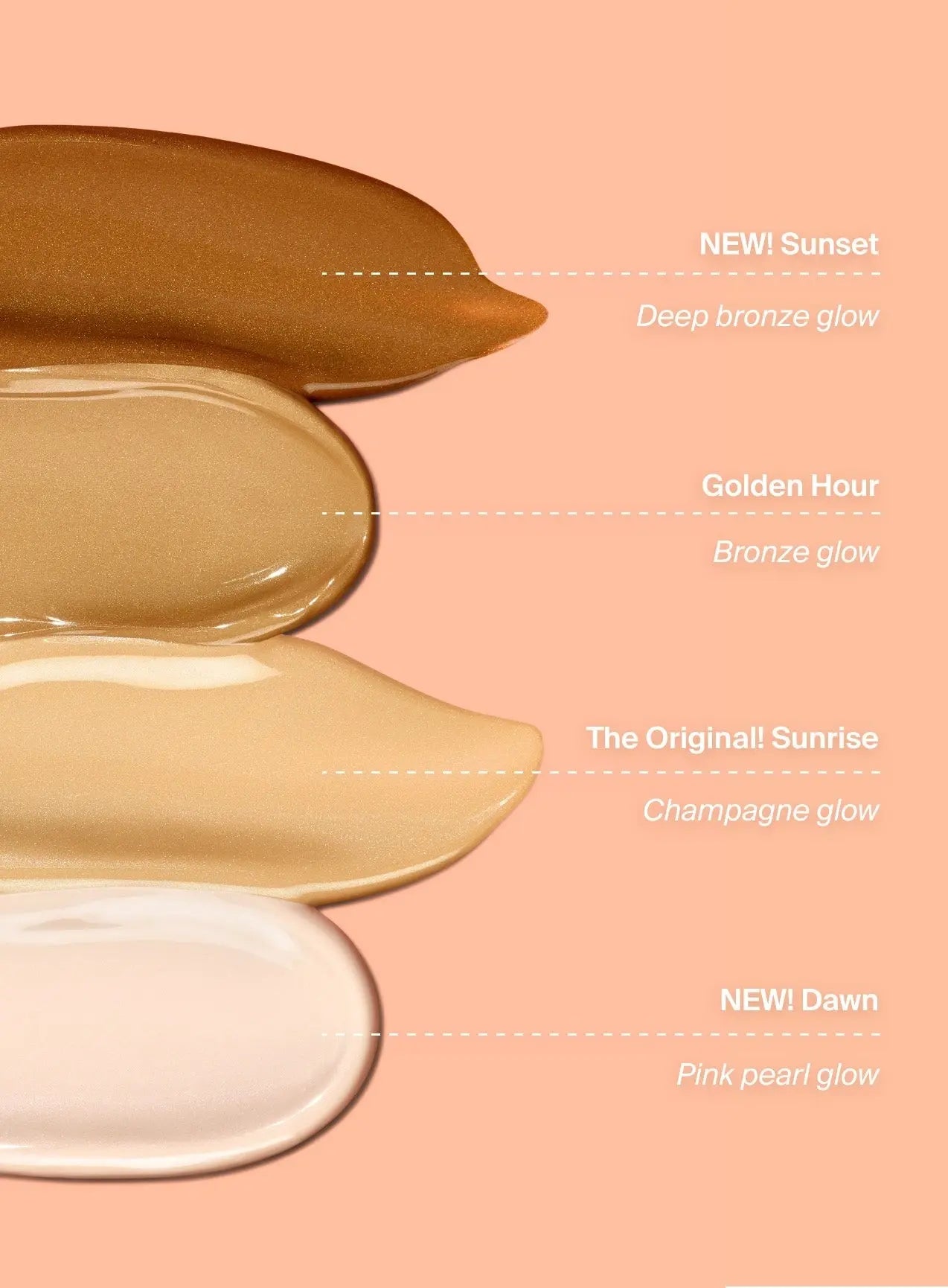 Supergoop Glow Screen SPF 40 different colors